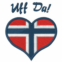 Funny Norwegian Uff Da with Heart  Flag of Norway Polo Shirt