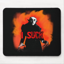 Funny Nosferatu I Suck Products Mouse Pad