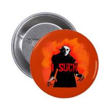 Funny Nosferatu I Suck Products Pins
