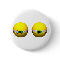 Funny Novelty Button with Tired Eyes
