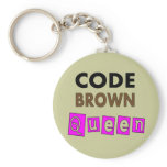 Funny Nurse "CODE BROWN QUEEN" Gifts Keychains