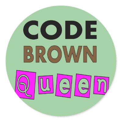 Funny Nurse "CODE BROWN QUEEN" Gifts Sticker by ProfessionalDesigns