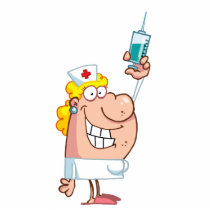 Funny Nurse-with-syringe shot Photo Cut Out