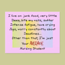 Funny Nursing Student Gifts postcards