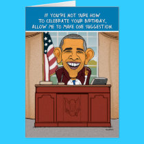 Funny Obama Birthday Card cards