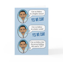 Funny Obama "Yes We Can" Birthday Card