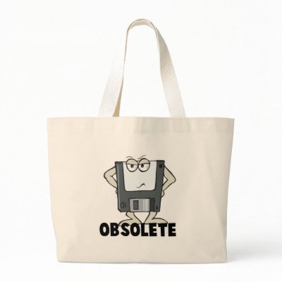 funny obsolete floppy disc tote bag by geekme