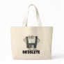 funny obsolete floppy disc tote bag