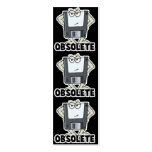 funny obsolete floppy disc bookmark business cards