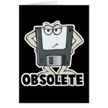 funny obsolete floppy disc card