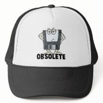 funny obsolete floppy disc trucker hat