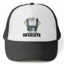 funny obsolete floppy disc trucker hat