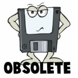 funny obsolete floppy disc photo cut out