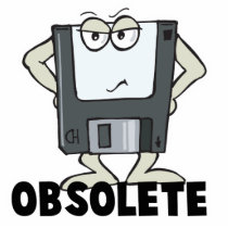 funny obsolete floppy disc photo cut out