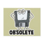 funny obsolete floppy disc postcard