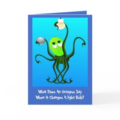 Funny Octopus Birthday Cards by Eddy_G