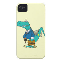 funny old dinosaur cartoon character iPhone 4 Case-Mate cases