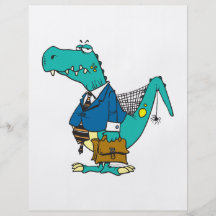 funny old dinosaur cartoon character custom flyer