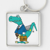 funny old dinosaur cartoon character keychains
