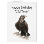 Funny,Old Timer, Birthday, So old the Ravens watch Card