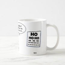 Funny Optometrist Cartoon Santa's Coffee Mug