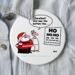 Funny Optometrist Santa At The Eye Doctor Cartoon buttons