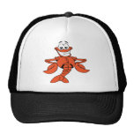 Funny ORANGE CARTOON LOBSTER smiling happy fun Hats