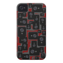 Funny Paparazzi iPhone 4 Case Barely There. Red