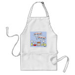 Funny Patriotic Cheese Food Cartoon Apron
