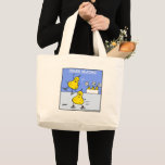 Funny Pears Skating Cartoon Figure Skater Totebag
