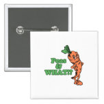 funny peas and what worried carrot pinback button