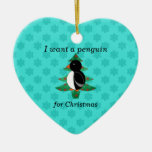 Funny penguin gifts christmas ornaments