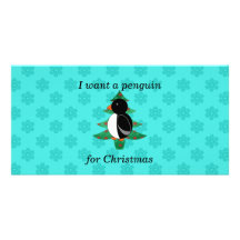 Funny penguin gifts photo cards