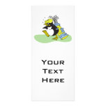 funny penguin golf caddy cartoon full color rack card