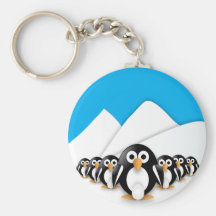Funny penguins keychains