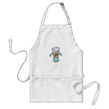 funny pepper shaker cartoon character apron