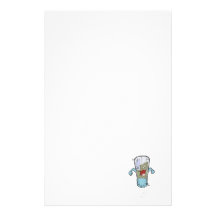 funny pepper shaker cartoon character custom stationery