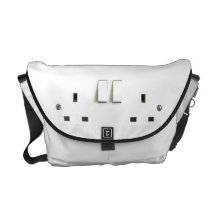 Funny Photo of UK Electrical Outlet Courier Bag