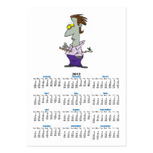 funny pierced vampire cartoon character business card