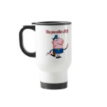 funny pig cartoon cop policeman coffee mug