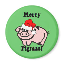 Funny pig Christmas