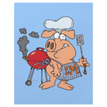 funny pig out BBQ barbecue piggy pig Full Color Flyer