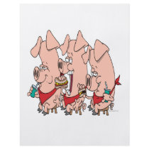 funny pig out party piggy cartoon personalized flyer