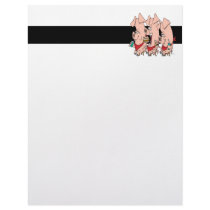funny pig out party piggy cartoon letterhead template