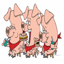funny pig out party piggy cartoon photo sculptures