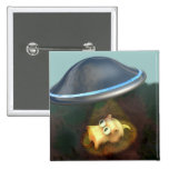 Funny Pig UFO Abduction Button