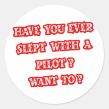 Funny Pilot Pick-Up Line Stickers
