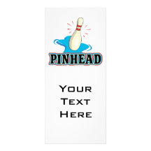 funny pinhead bowling design rack card