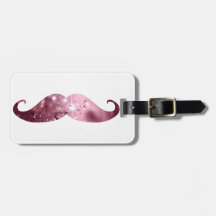 Funny Pink Bling Moustache