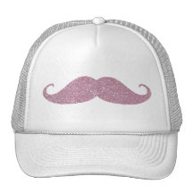 Funny Pink Bling Moustache Hats
